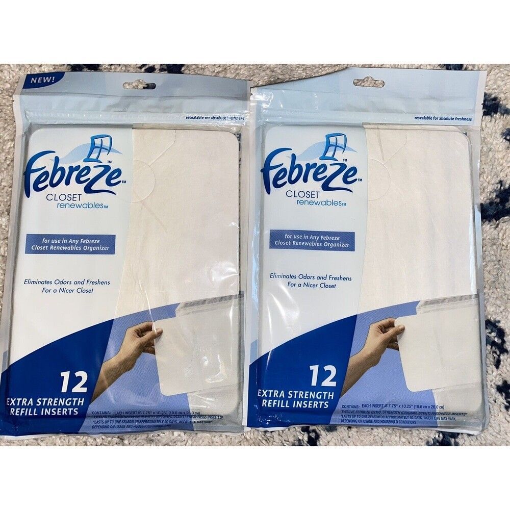 Febreeze Closet Renewables Lot-2 Packs of Refresher Bag-2 Packs Of Inserts &More